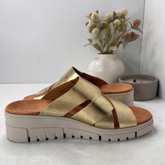 Vionic Uptown Sunset Leather Criss Cross Sandal Comfort Black Women's 13M NWOB - Picture 7 of 10